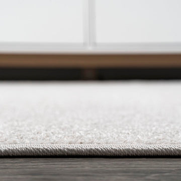 Haze Solid Low-pile Area Rug Ivory